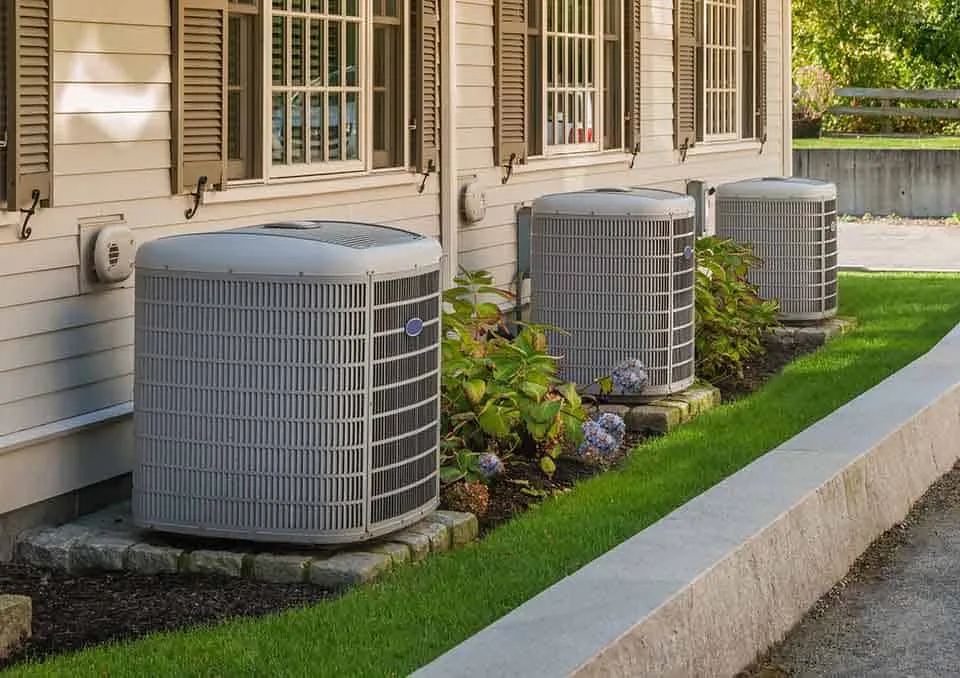 HVAC service equipment outside a San Dimas CA home