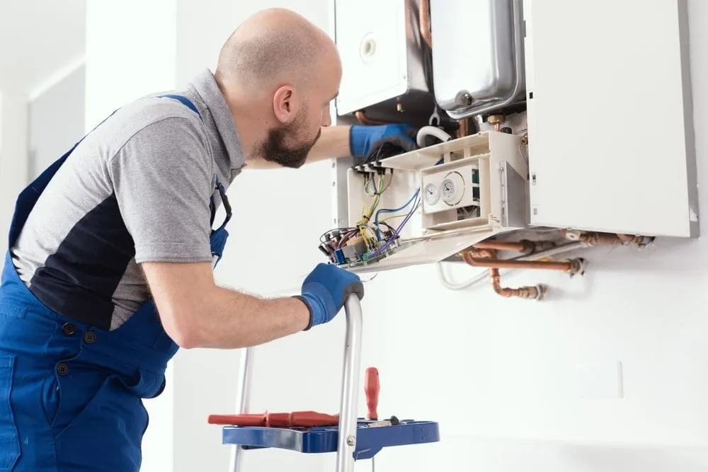 Heating Heater Repair Broken Contractor Photo