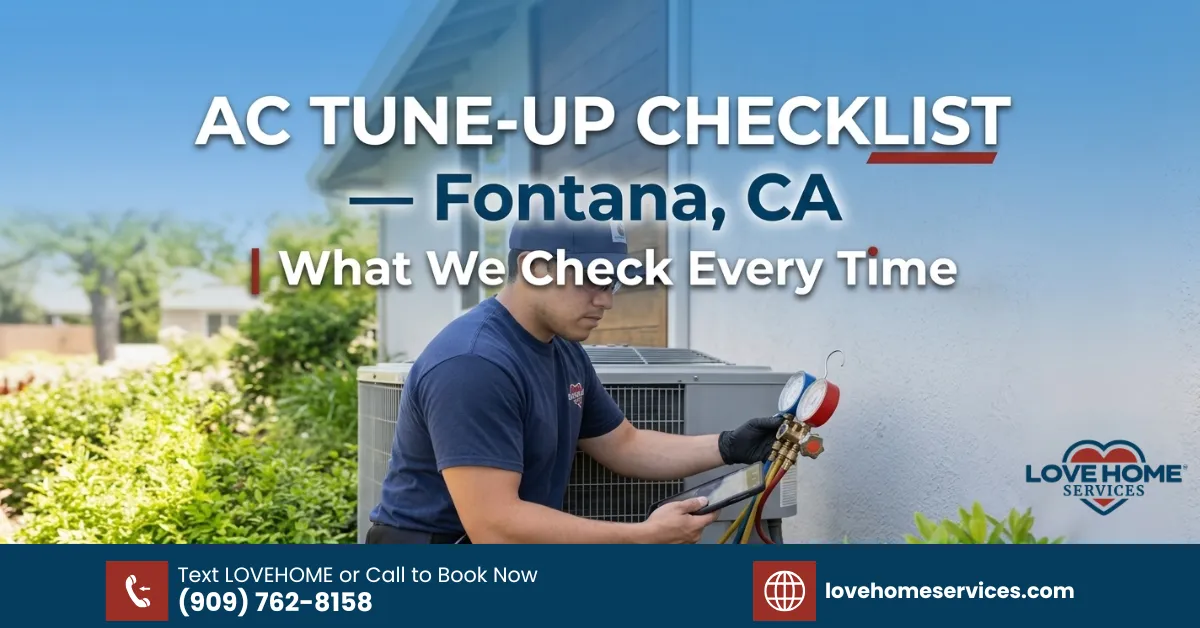 AC Maintenance in Fontana, CA | How Often and What Is Included | Love Home Services