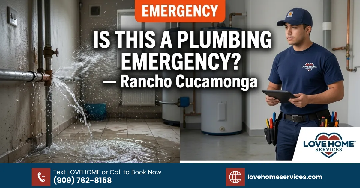 Emergency Plumber in Rancho Cucamonga — What Counts as a Plumbing Emergency? | Love Home Services