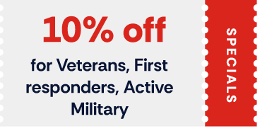 10% off for military veterans