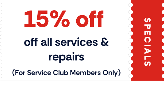 15% discount for service club members