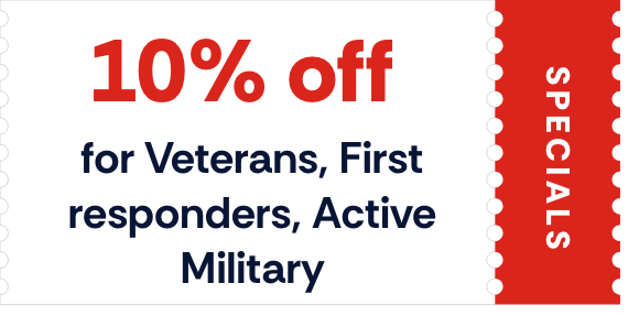 10% discount for veterans